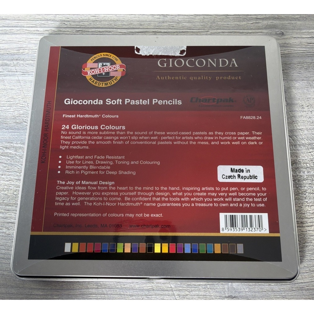 Koh-I-Noor Gioconda 24 Soft Pastel Pencils Czech Republic 8828 New & Sealed - Picture 5 of 6
